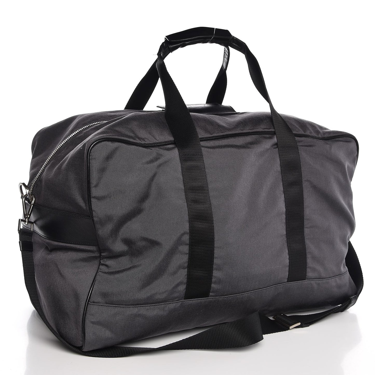 Canvas Canapa Saffiano Duffle Bag Marmo Black