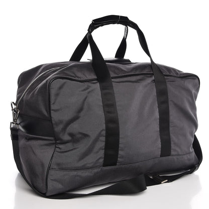 Prada Canvas Canapa Saffiano Duffle Bag Marmo Black 3 of 7