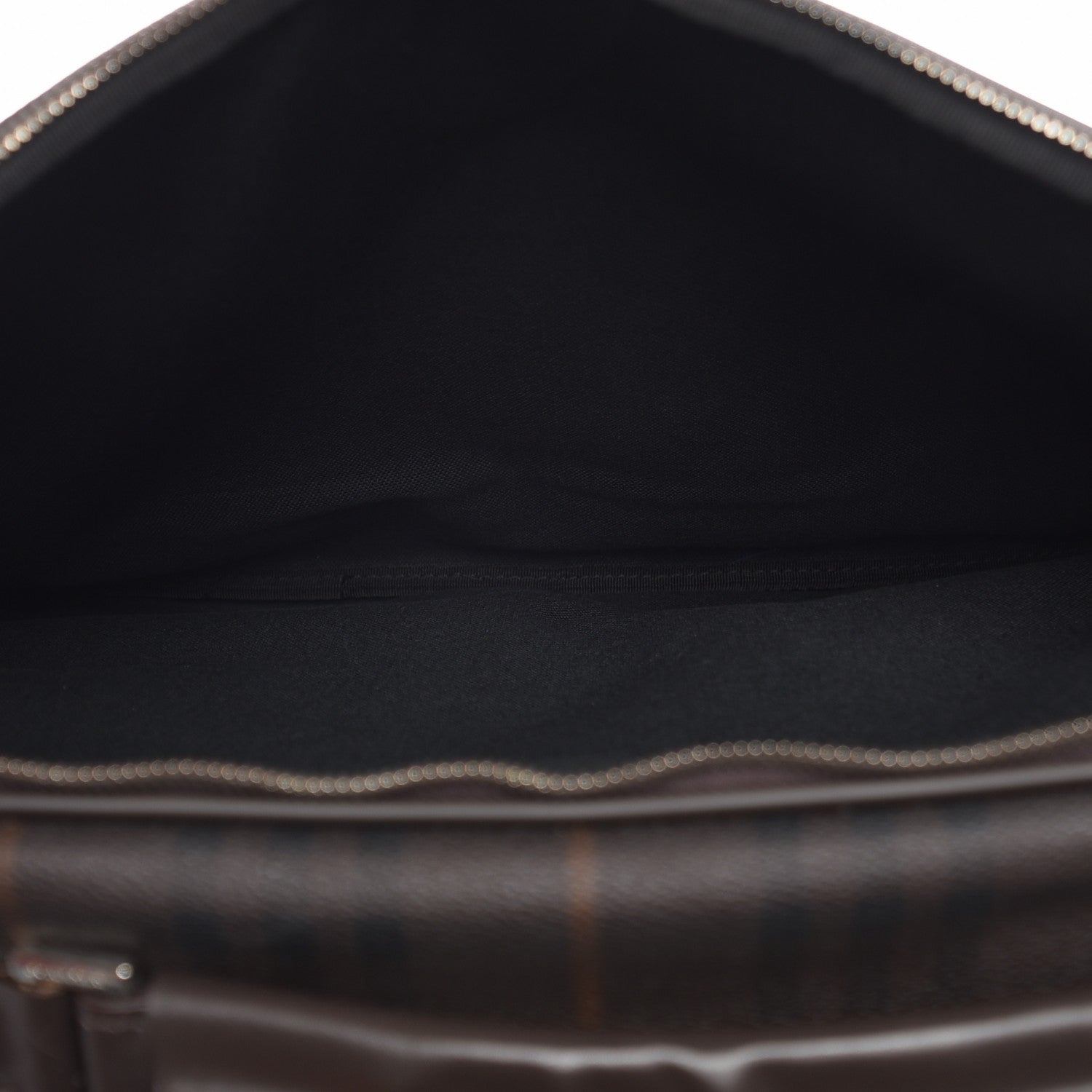Burberry Smoked Haymarket Check Carry On Travel Bag Chocolate 6 of 10