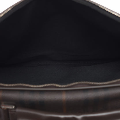 Burberry Smoked Haymarket Check Carry On Travel Bag Chocolate 6 of 10