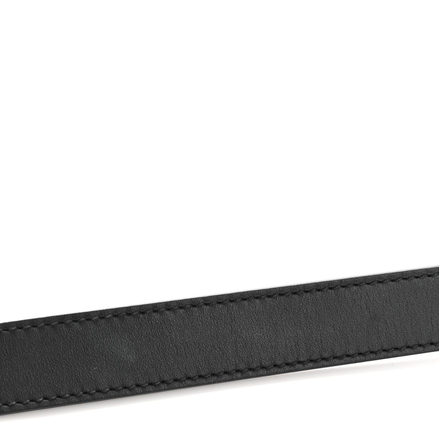 Calfskin Pearl Double G 20mm Belt 90 36 Black Cream
