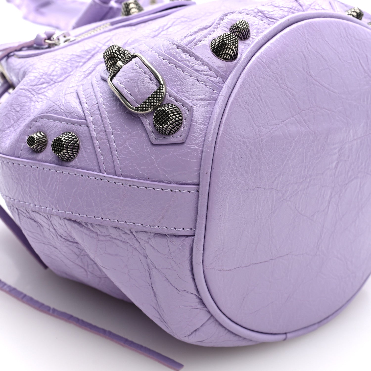 Balenciaga Agneau Arena Le Cagole Bucket Bag XS Lilac 10 of 11