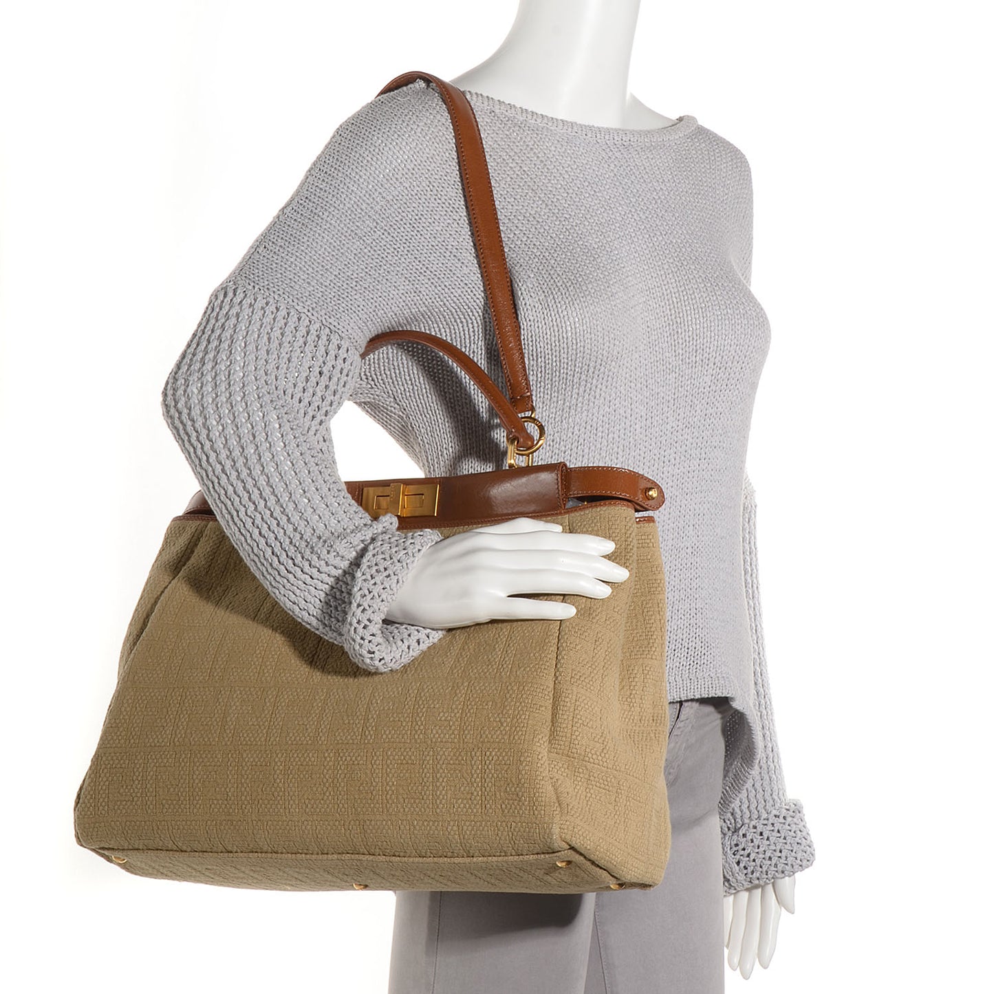 Corda Zucca Large Peekaboo Iconic Satchel Cognac