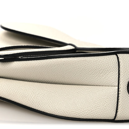 Christian Dior Grained Calfskin Saddle Bag White 9 of 11