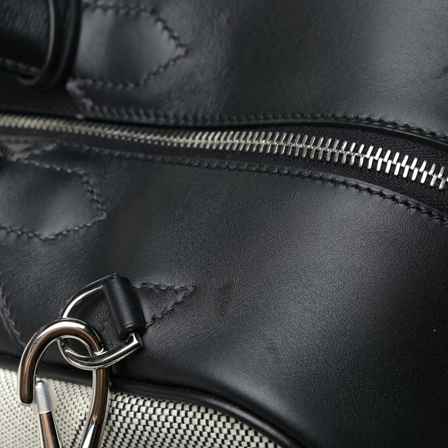 Hermes Toile H Sombrero II Bayadere Cavour Bag Ecru Black 10 of 13