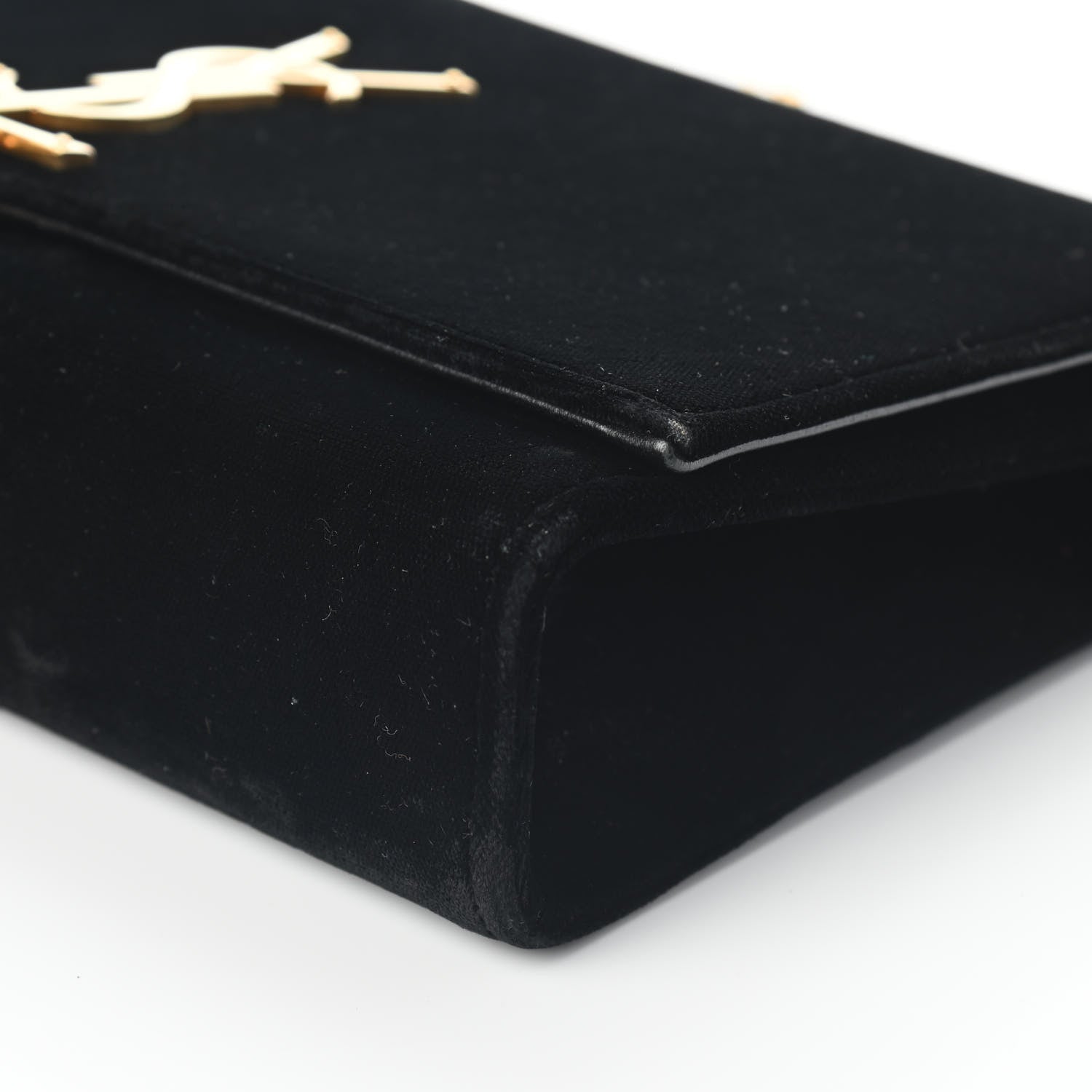 Saint Laurent Velvet Medium Monogram Kate Tassel Shoulder Bag Black 8 of 8
