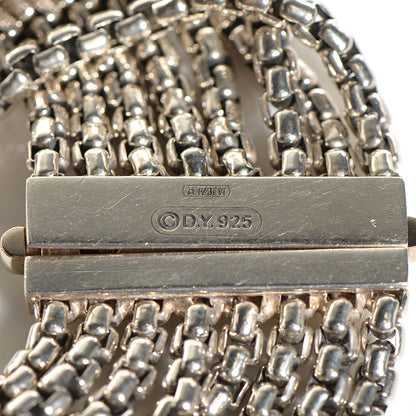 David Yurman Sterling Silver Eight-Row Box Chain Bracelet 4 of 9