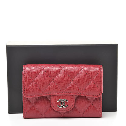 Chanel Caviar Quilted Flap Card Holder Pink 9 of 9