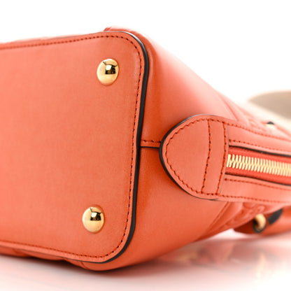 Gucci Calfskin GG Matelasse Mini Top Handle Bag Spring Orange Natural 10 of 12