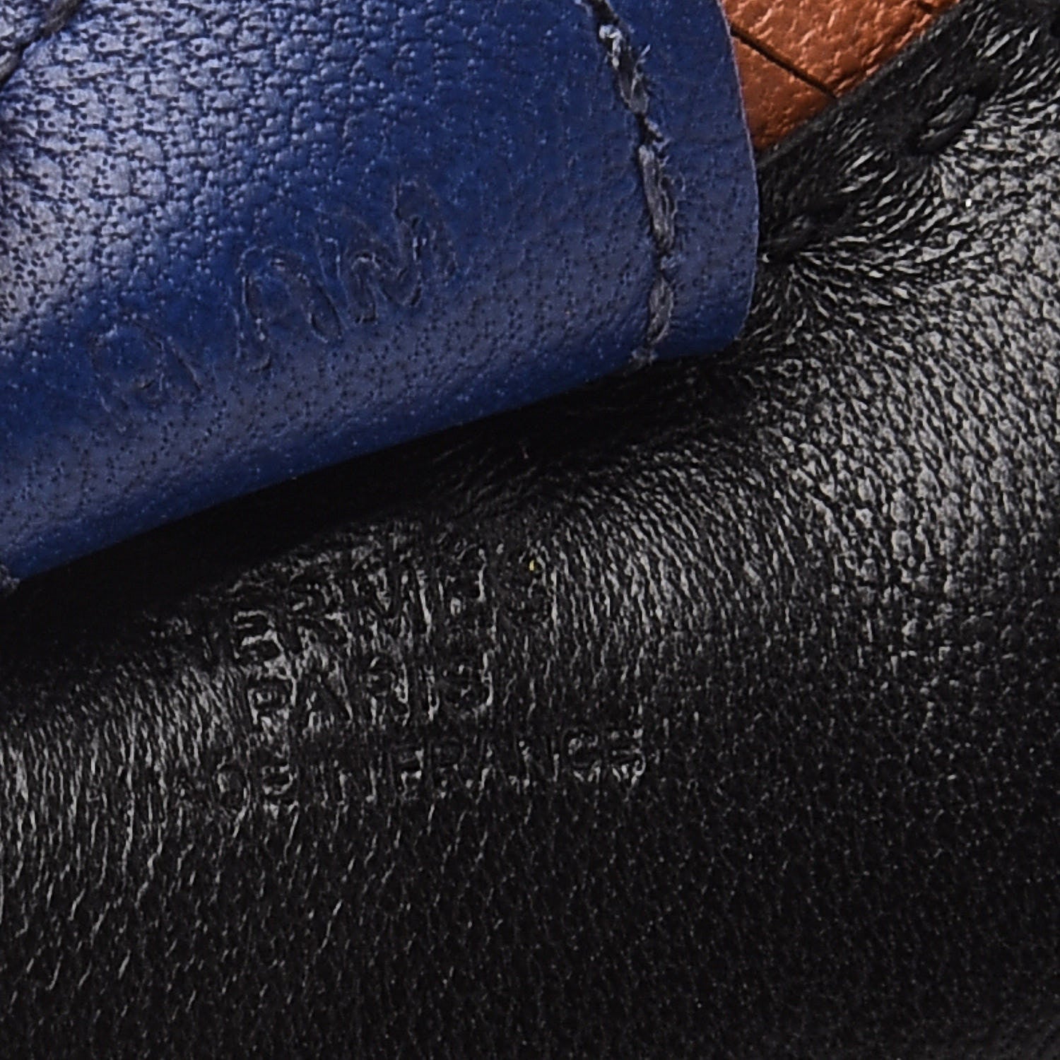 Hermes Milo Lambskin Grigri Rodeo Horse Bag Charm PM Black Bleu Saphir Gold 3 of 5