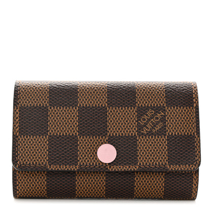 Louis Vuitton Damier Ebene Multicles 6 Key Holder Rose Ballerine 1 of 8