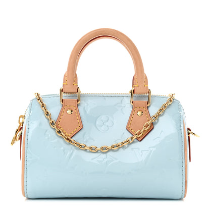 Louis Vuitton Vernis Monogram Nano Speedy Sky 1 of 10