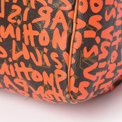 Louis Vuitton Monogram Graffiti Speedy 30 Orange 15 of 17