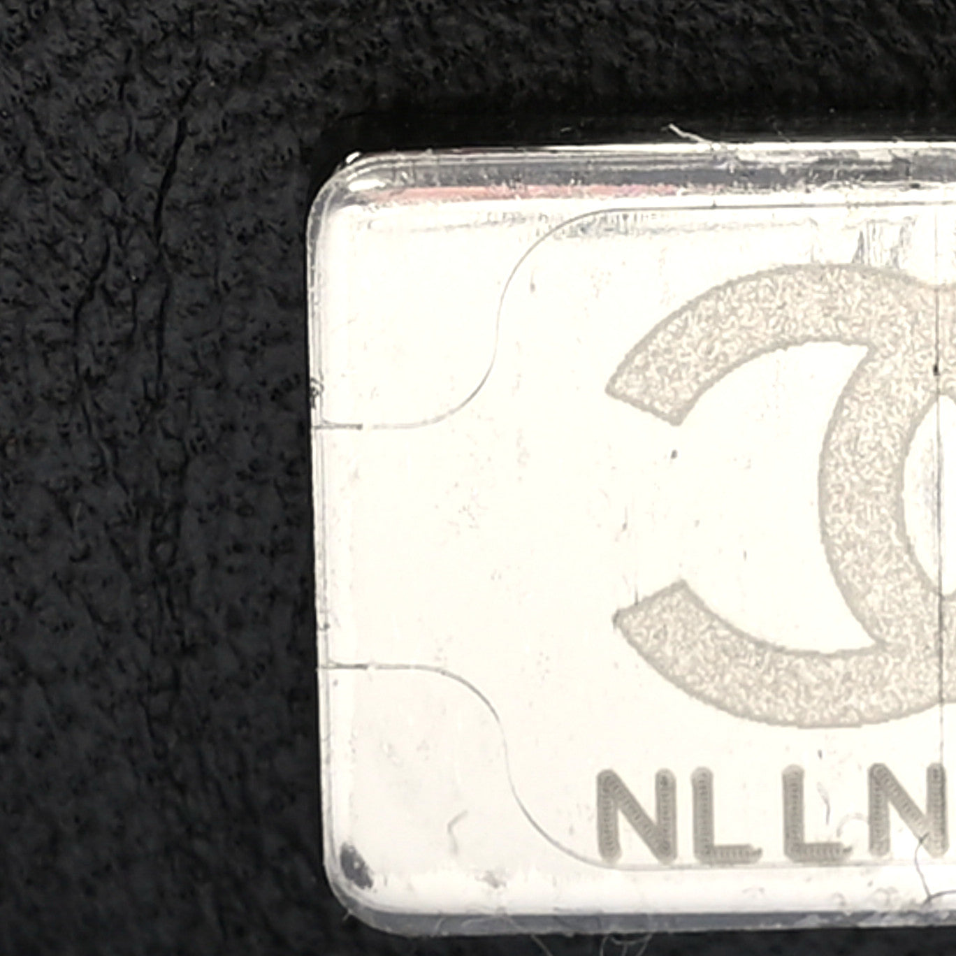 Sequin Lambskin Small Flap Black Silver