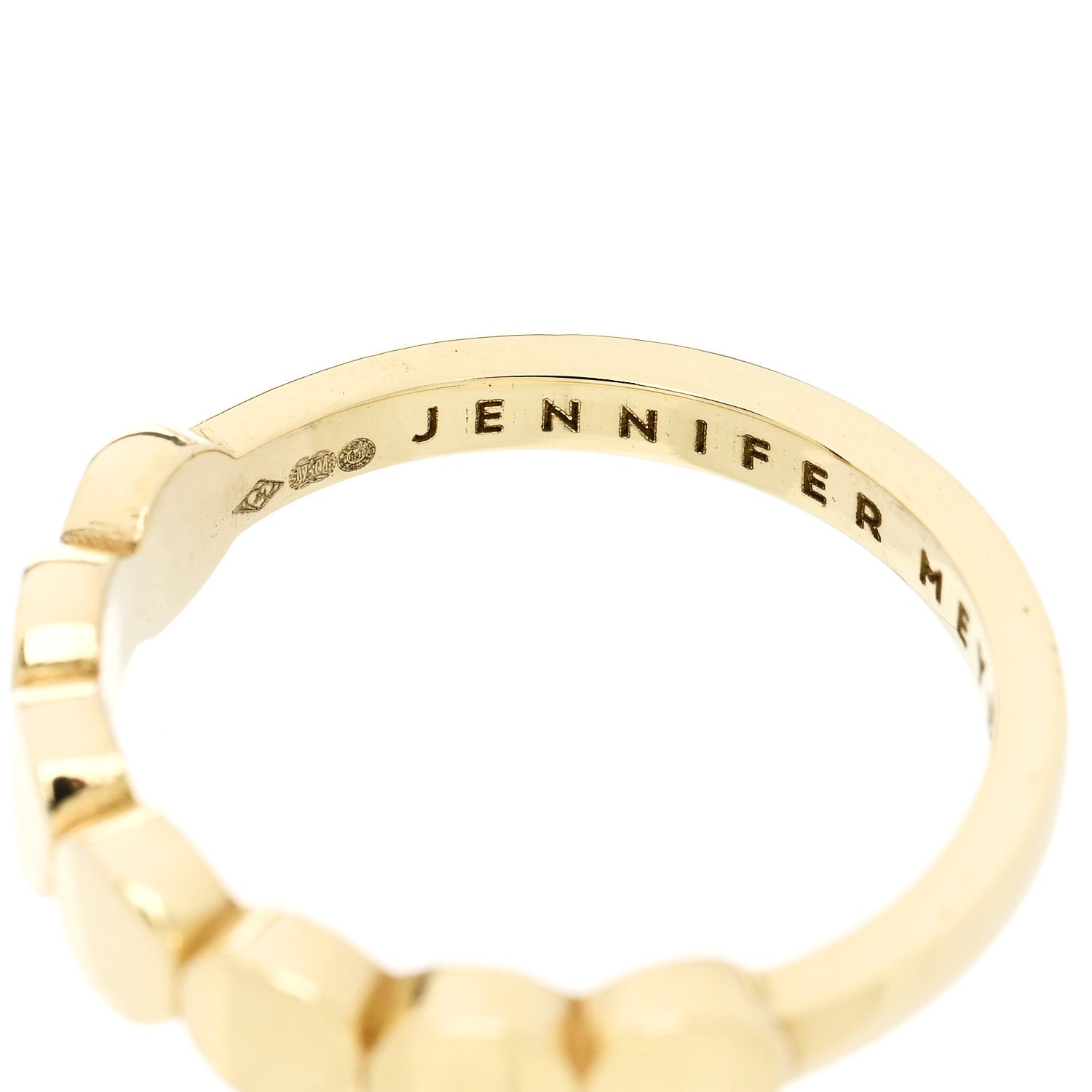 Jennifer Meyer 18K Yellow Gold Mini Circle Link Ring 49 5 3 of 5