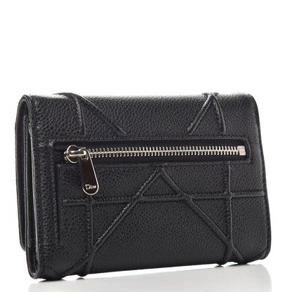 Christian Dior Grained Calfskin Cannage Diorama Elancee Wallet Black 3 of 6