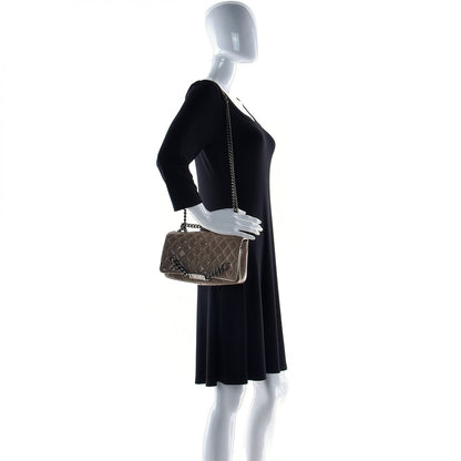 Chanel Glazed Calfskin Nameplate Flap Beige 3 of 10
