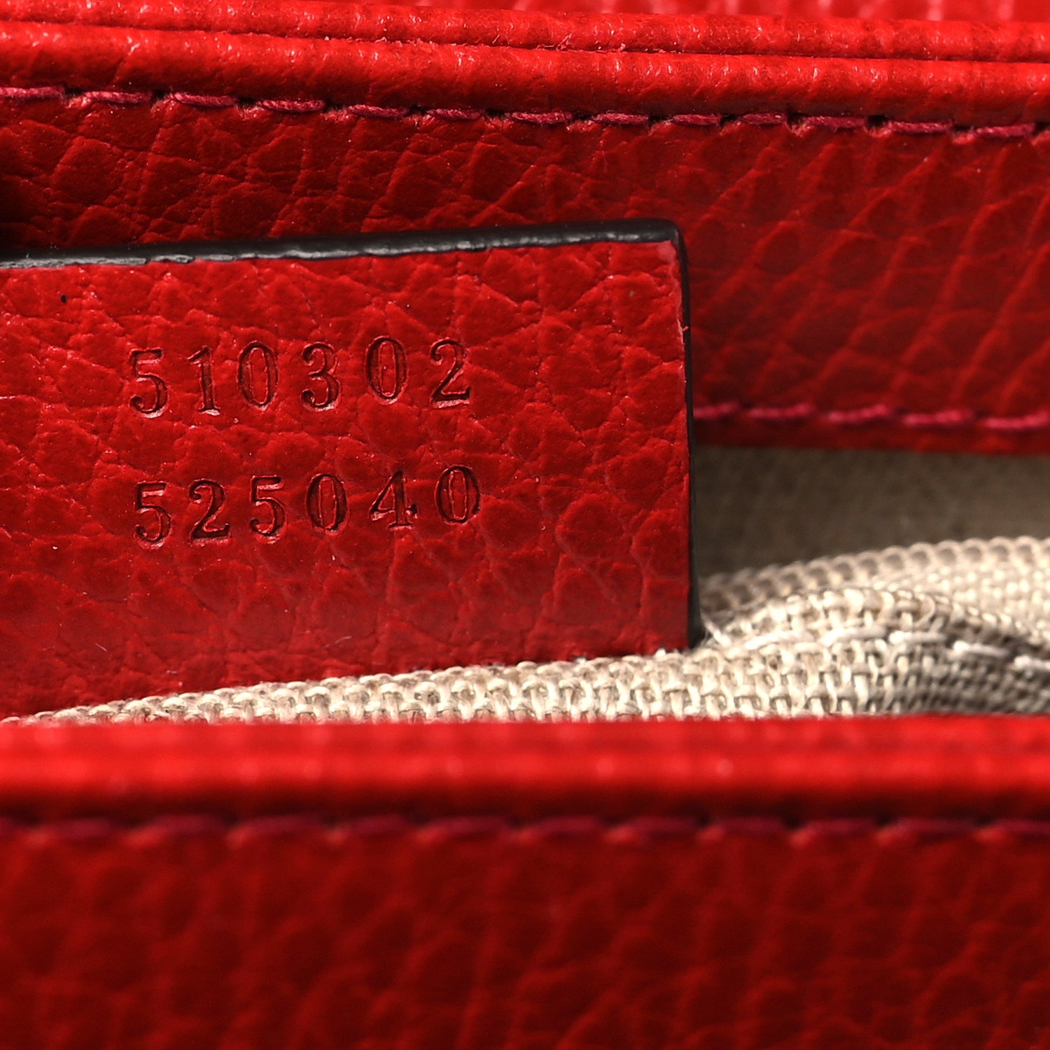 Gucci Dollar Calfskin Interlocking G Top Handle Shoulder Bag Red