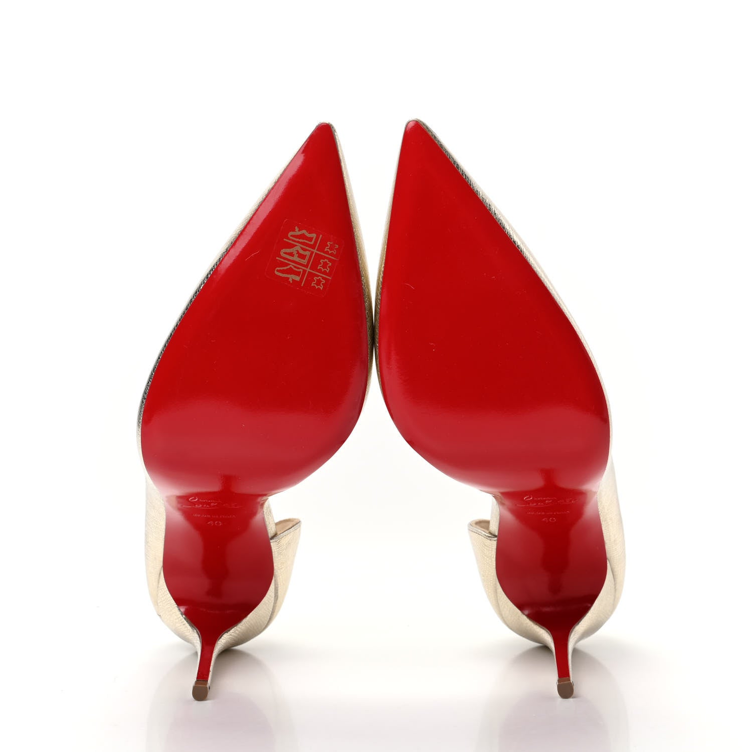 Christian Louboutin Calf Lame Tweed Iriza 100 Pumps 40 Platine 6 of 10