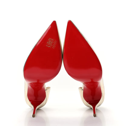 Christian Louboutin Calf Lame Tweed Iriza 100 Pumps 40 Platine 6 of 10