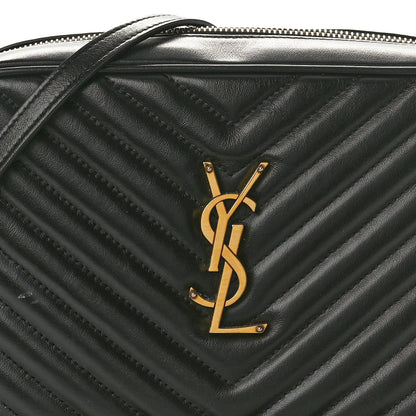 Saint Laurent Calfskin Matelasse Monogram Lou Camera Bag Black 8 of 11
