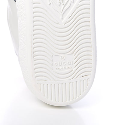 Gucci Calfskin Web Wolf Removable Patches Mens Ace High Top Sneakers 8.5 White 6 of 7