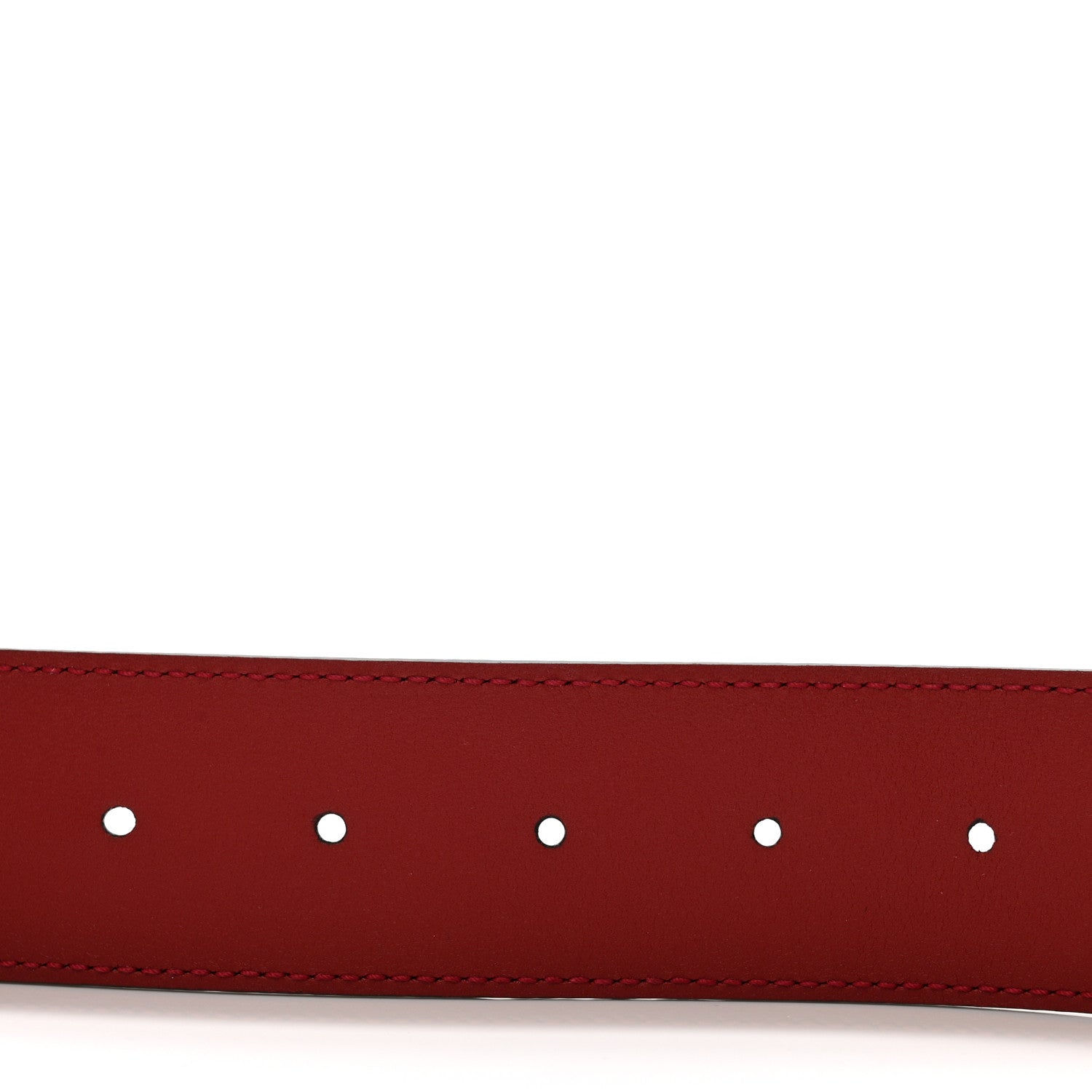 Gucci Plutone Calfskin Double G 40mm Belt 75 30 Rosso 4 of 5