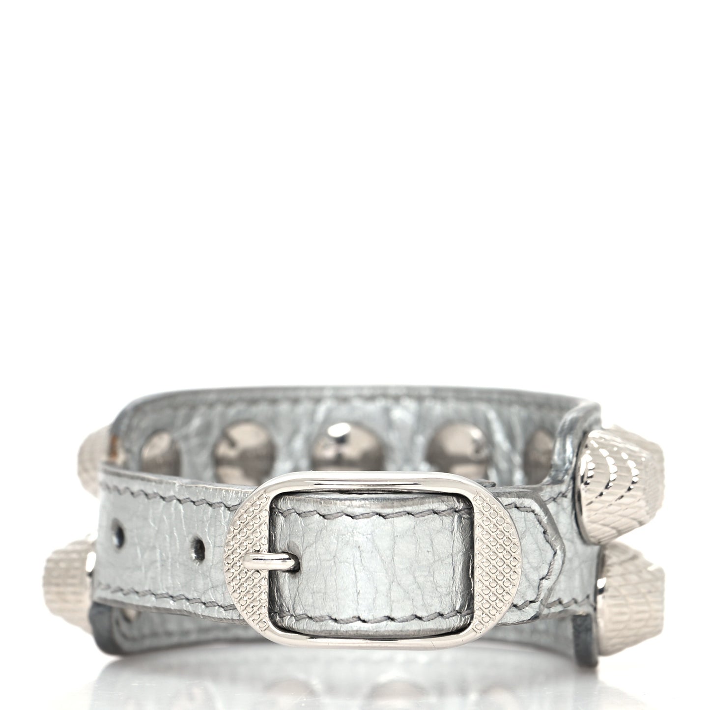 Agneau Arena Two Row Giant 21 Silver M Bracelet Silver