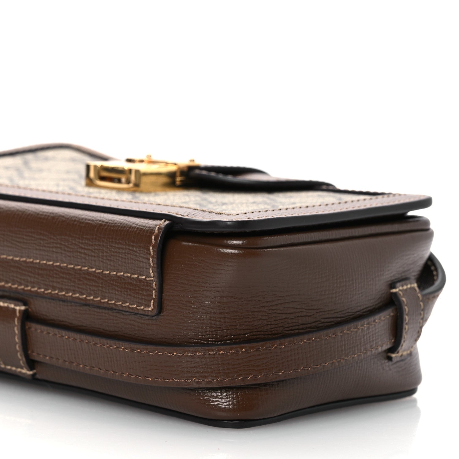 Gucci GG Supreme Monogram Mini Clasp Bag Beige Brown 10 of 12