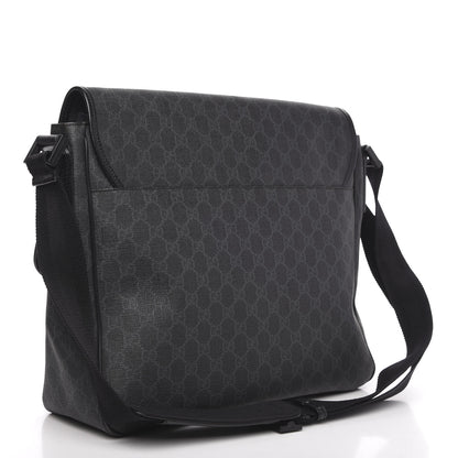 Gucci GG Plus Monogram Medium Flap Messenger Bag Black 2 of 9