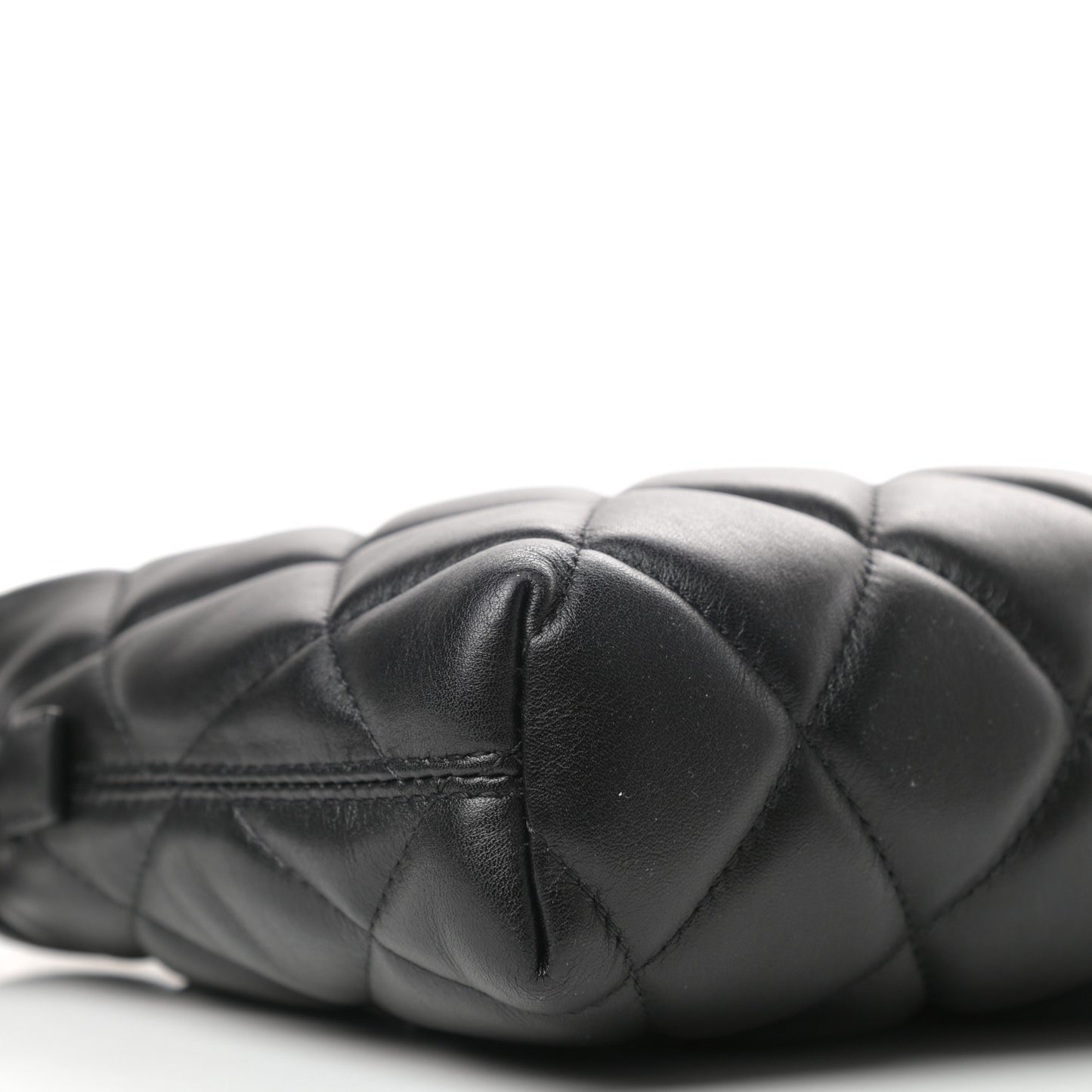 Nappa Calfskin Quilted Touch B Camera Shoulder Bag Black