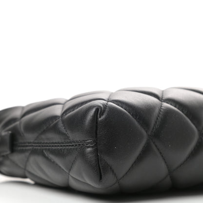 Balenciaga Nappa Calfskin Quilted Touch B Camera Shoulder Bag Black 7 of 9