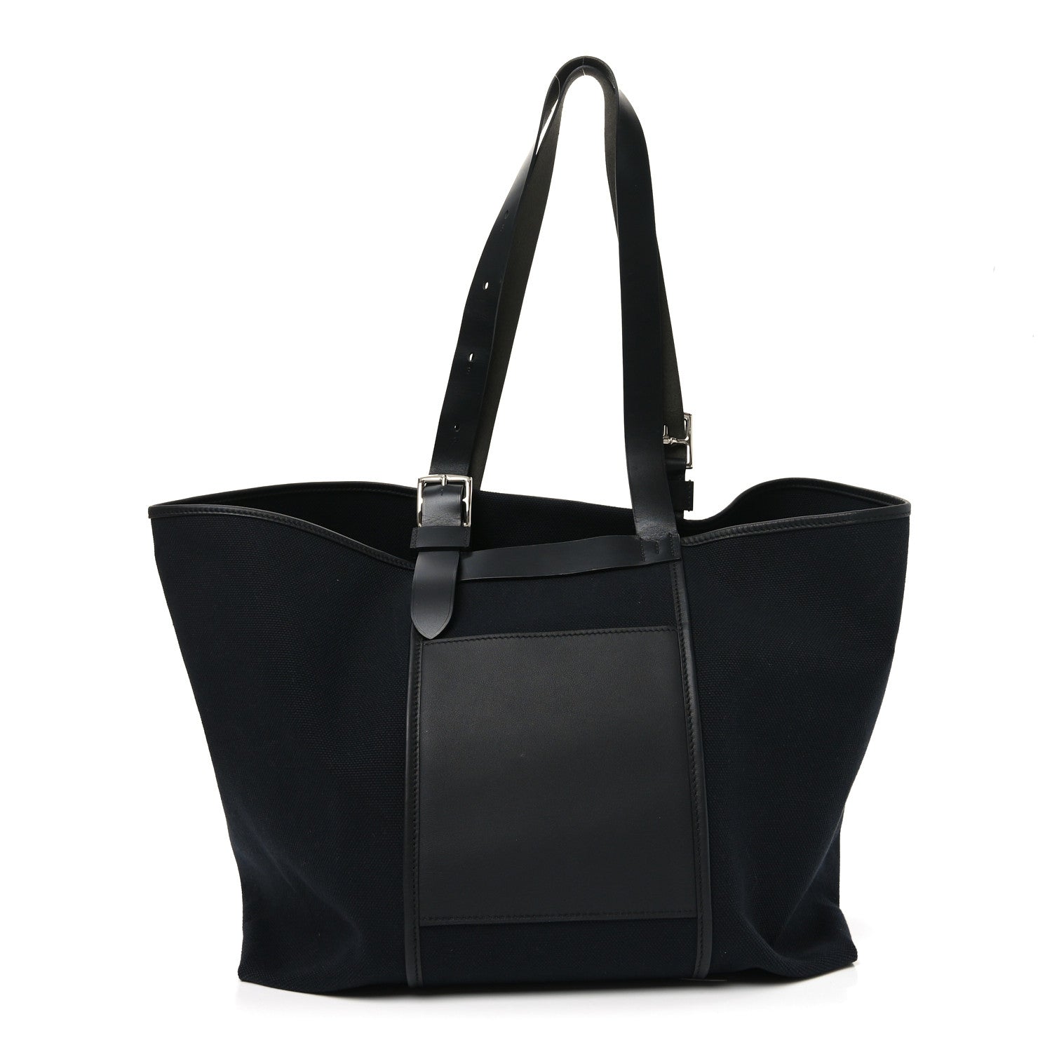 Hermes Toile Goeland Vache Hunter Swift Etriviere Pocket 35 Black 1 of 9
