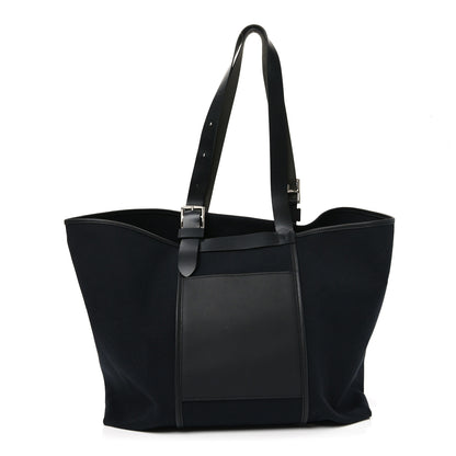 Hermes Toile Goeland Vache Hunter Swift Etriviere Pocket 35 Black 1 of 9