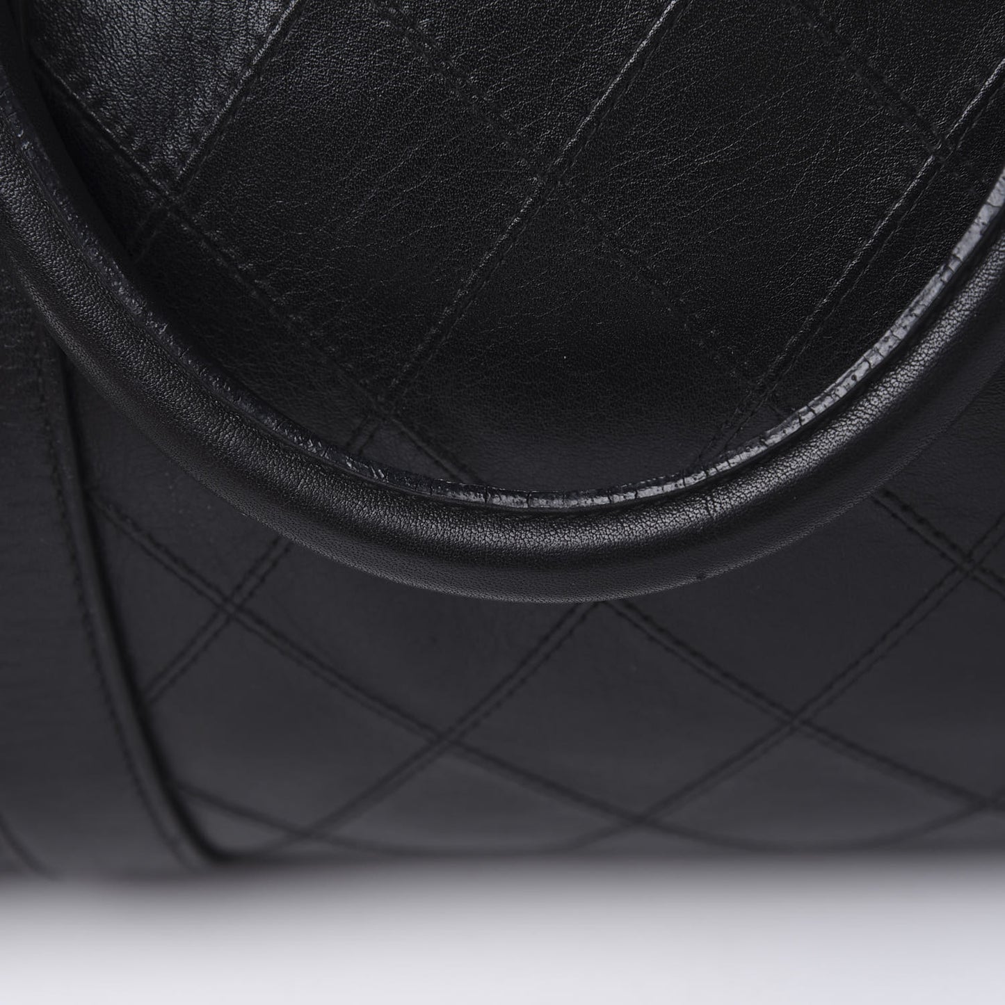 Calfskin Stitched CC Boston Black