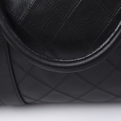 Chanel Calfskin Stitched CC Boston Black 19 of 21