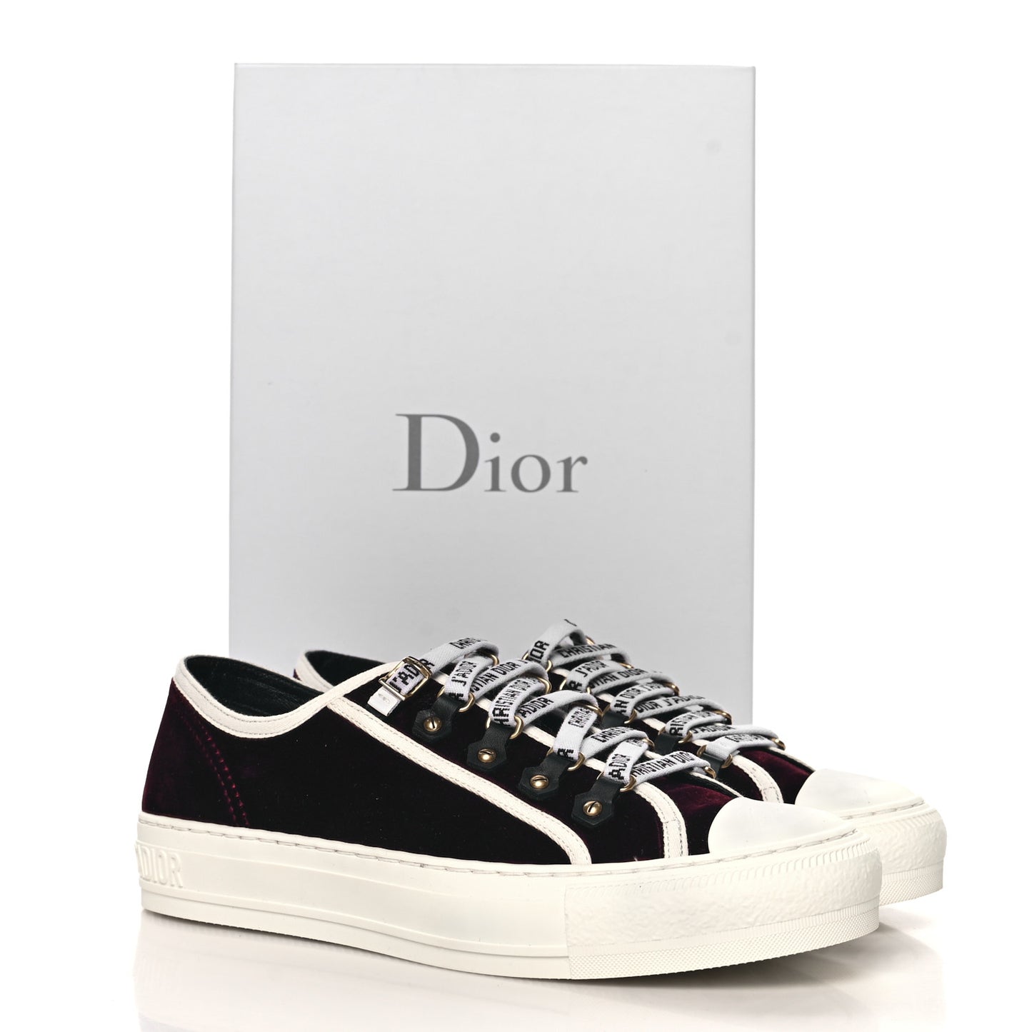 Velvet Walk 'N' Dior Low Top Sneakers 39 Deep Amaranth