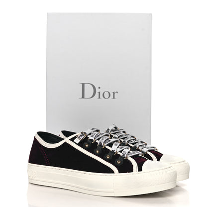 Christian Dior Velvet Walk 'N' Dior Low Top Sneakers 39 Deep Amaranth 9 of 9