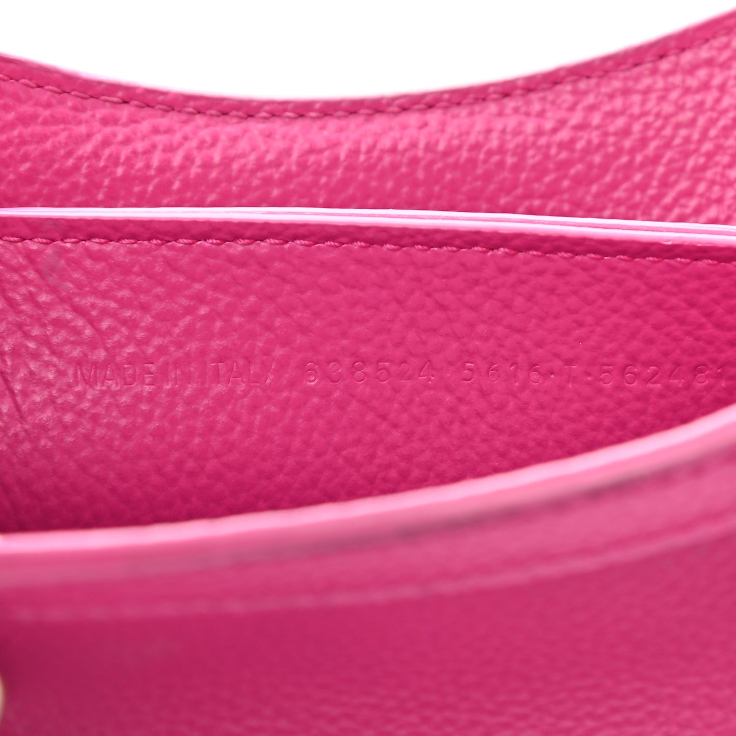 Grained Calfskin Neo Classic Silver Hardware Mini City Fuchsia