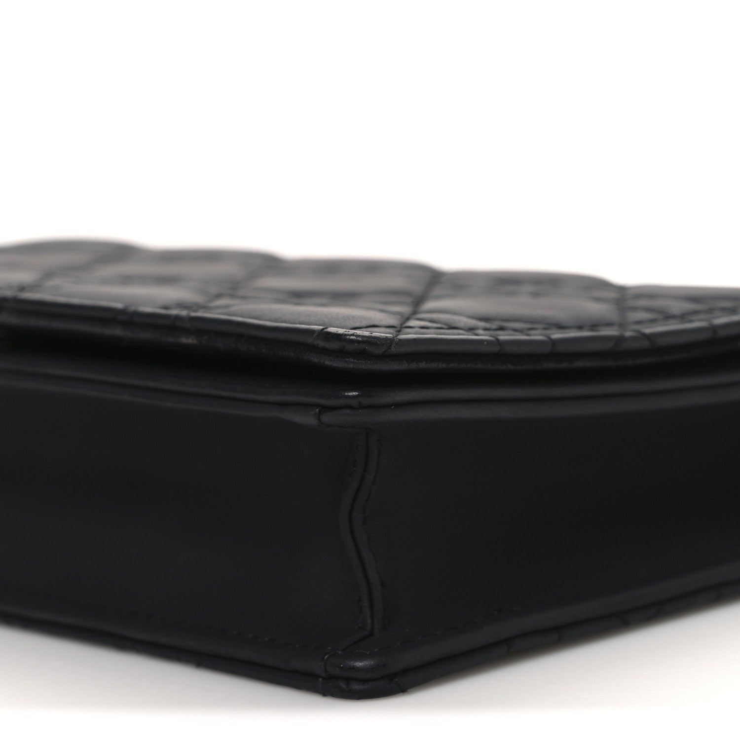 Christian Dior Ultra Matte Calfskin Cannage Lady Dior Clutch Black 9 of 10
