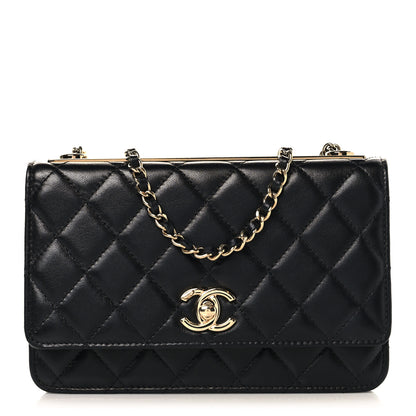 Chanel Lambskin Quilted Trendy CC Wallet On Chain WOC Black 1 of 11
