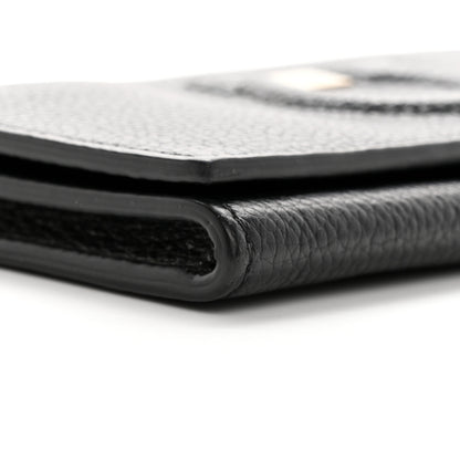 Salvatore Ferragamo Calfskin City Wallet On Chain Black 9 of 13