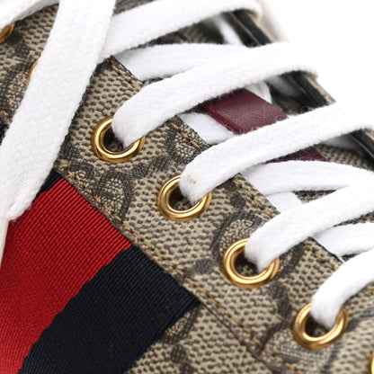 Gucci GG Supreme Monogram Ayers Mens New Ace Low-Top Sneaker 7 Beige Red 28 of 32