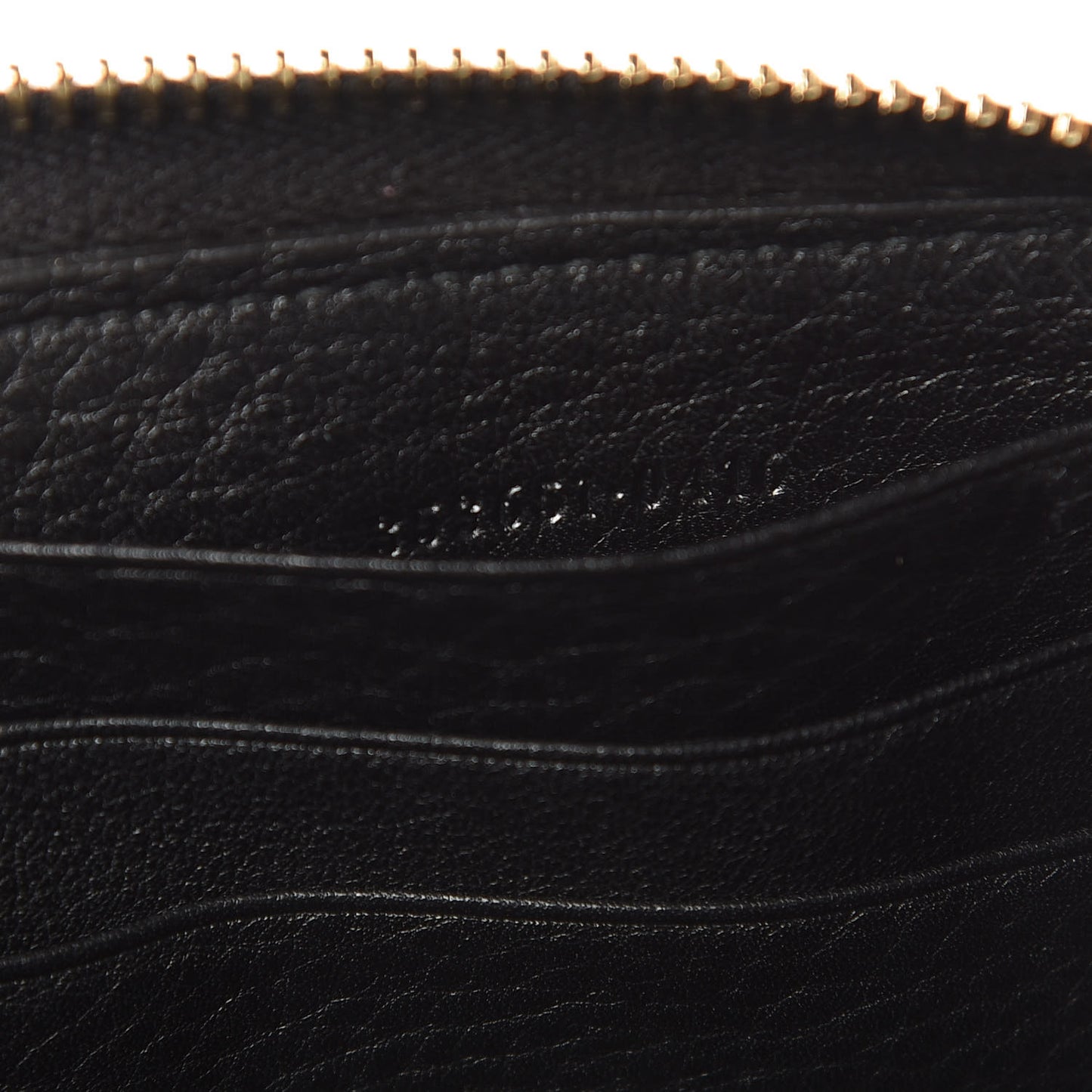 Calfskin Web Rania Zip Around Wallet Black