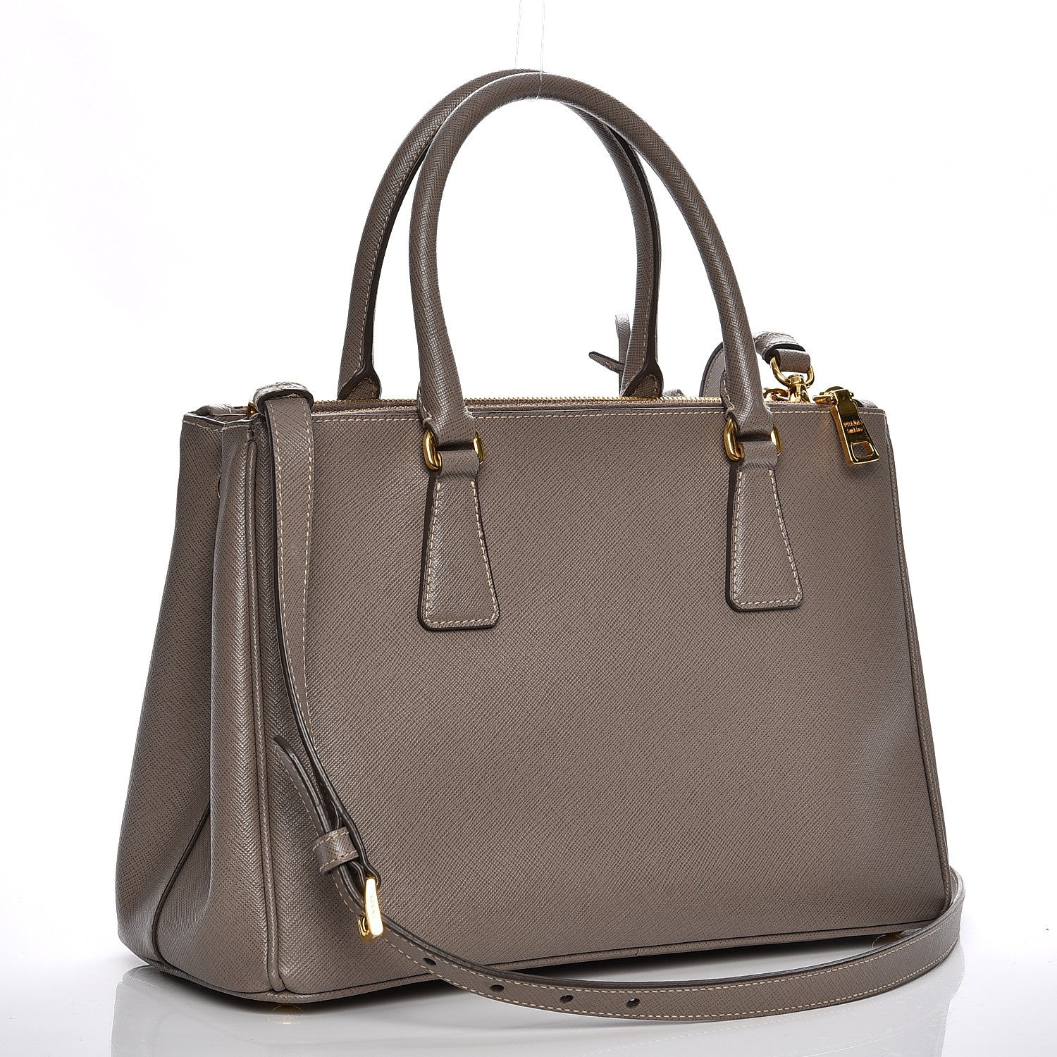 Prada Saffiano Small Galleria Double Zip Tote Argilla 4 of 11