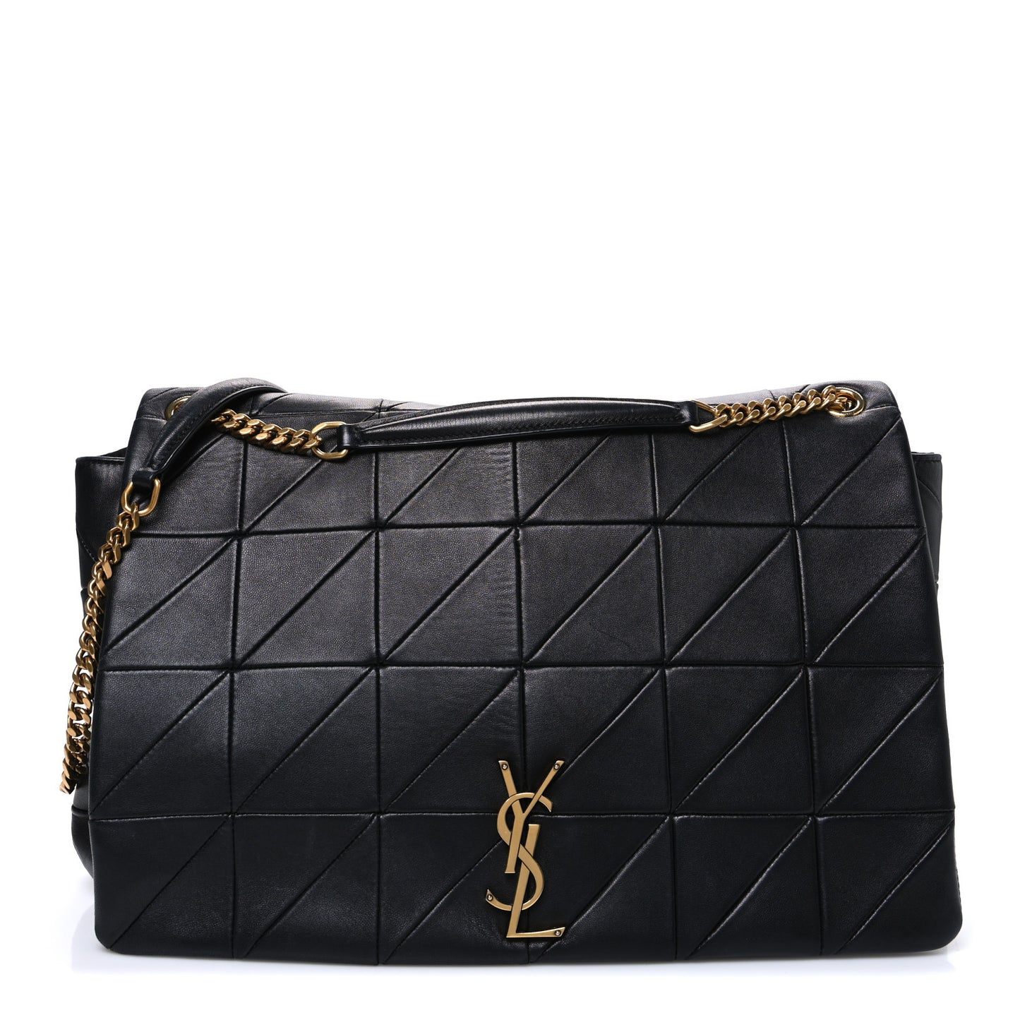 Lambskin Matelasse Monogram Oversized Jamie Black