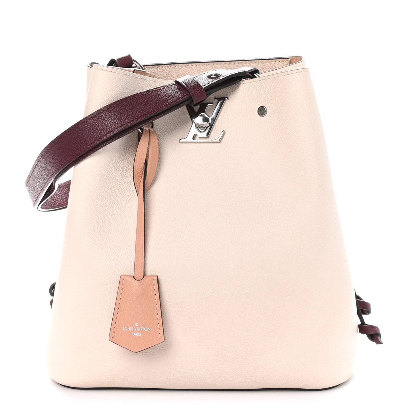 Calfskin Nano Lockme Bucket Greige