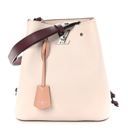 Louis Vuitton Calfskin Nano Lockme Bucket Greige 1 of 10
