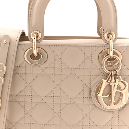 Christian Dior Lambskin Cannage Small My ABCDior Lady Dior Hazelnut 8 of 10