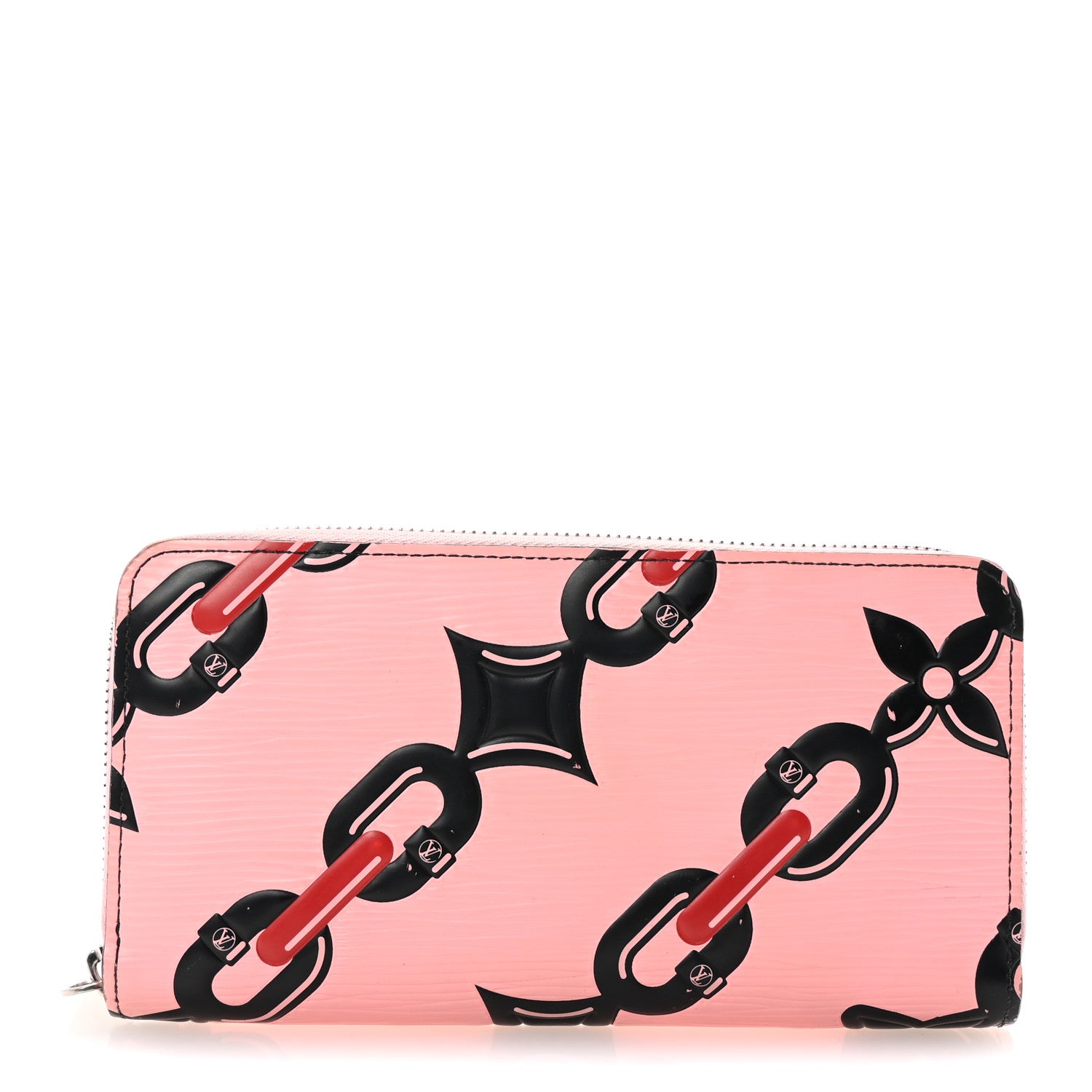 Louis Vuitton Epi Chain Flower Print Twist Zippy Wallet Pink 1 of 6